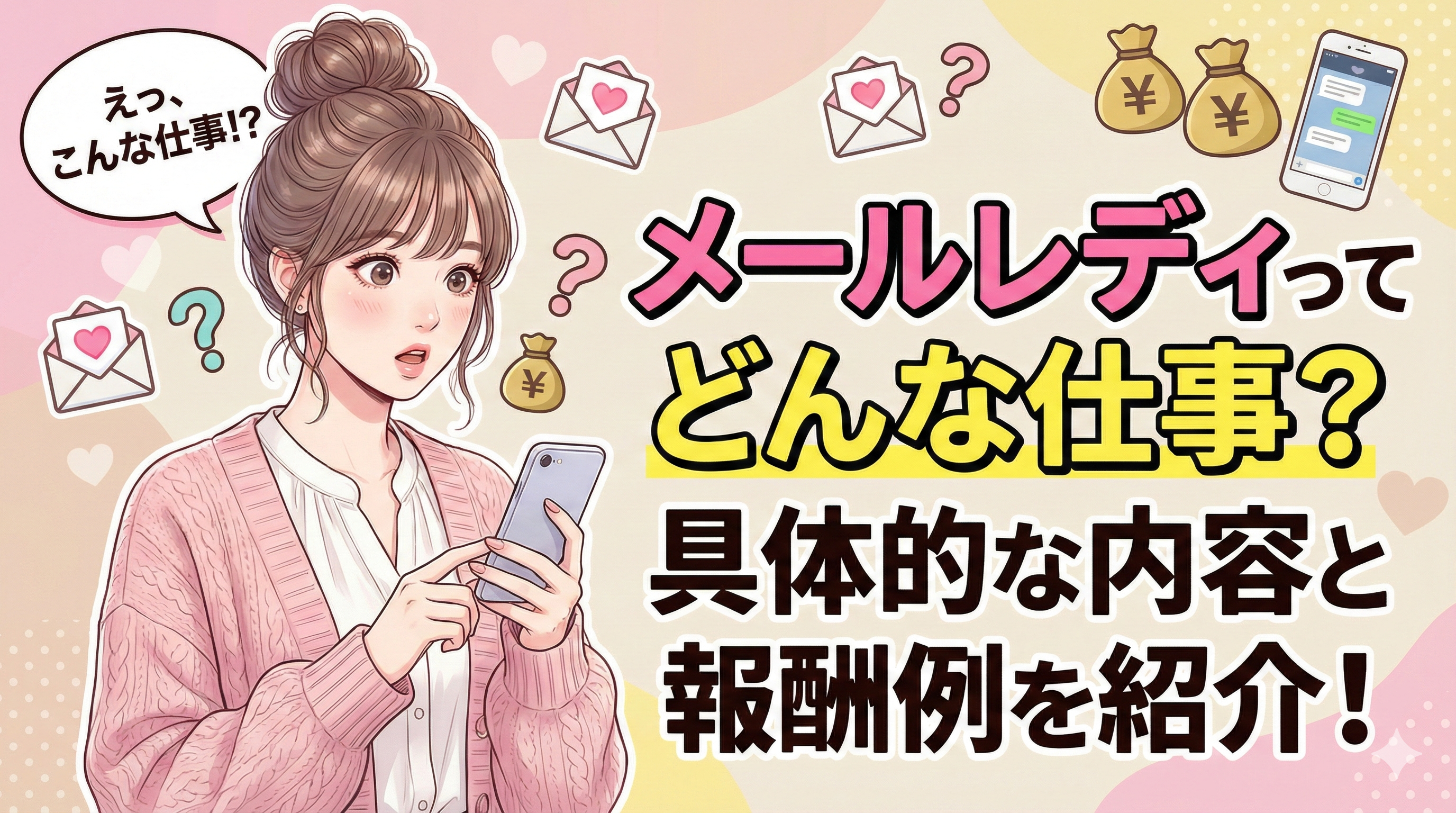 メールレディってどんな仕事？具体的な内容と報酬例、安全性を分かりやすく解説