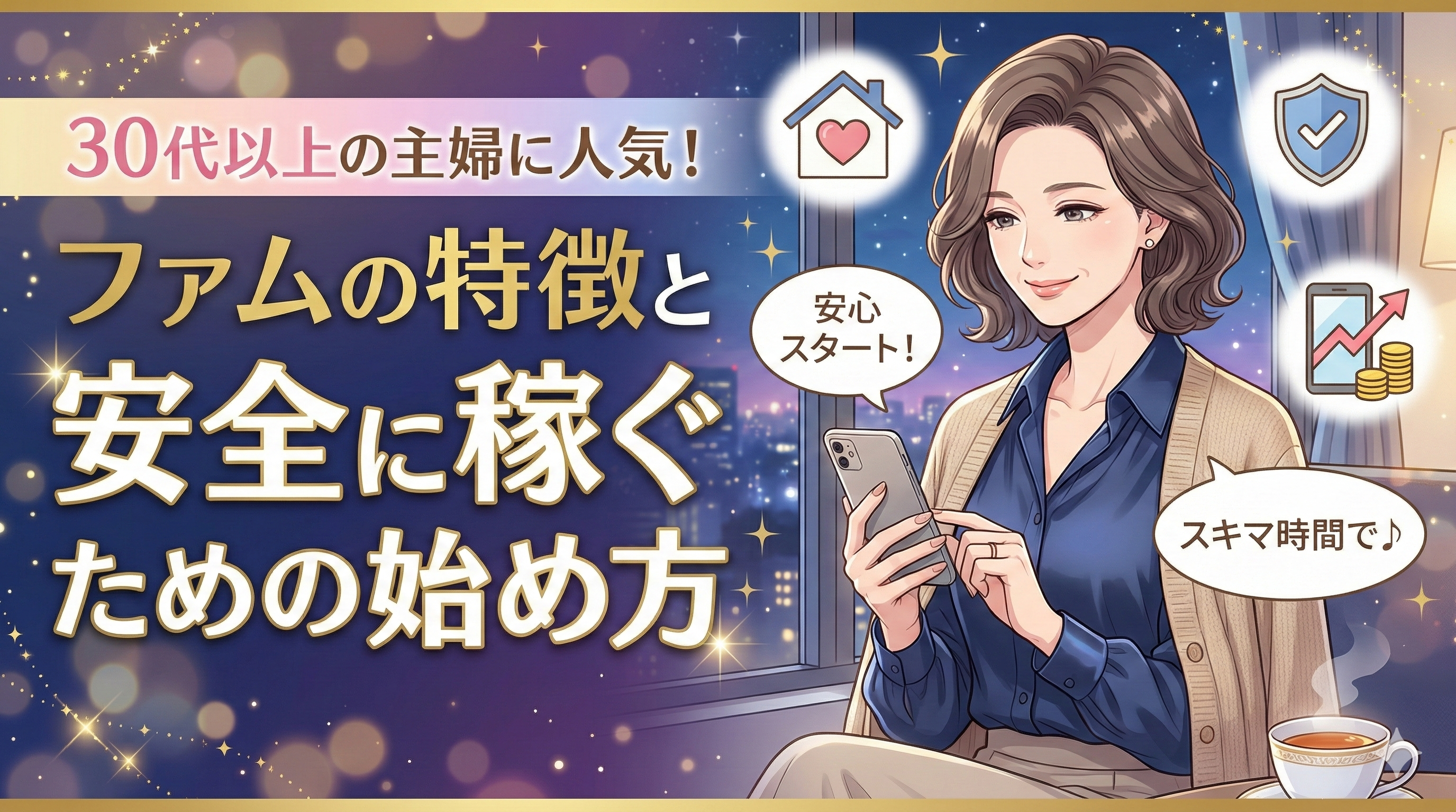 30代以上の主婦に人気！ファムの特徴と安全に稼ぐための始め方を紹介
