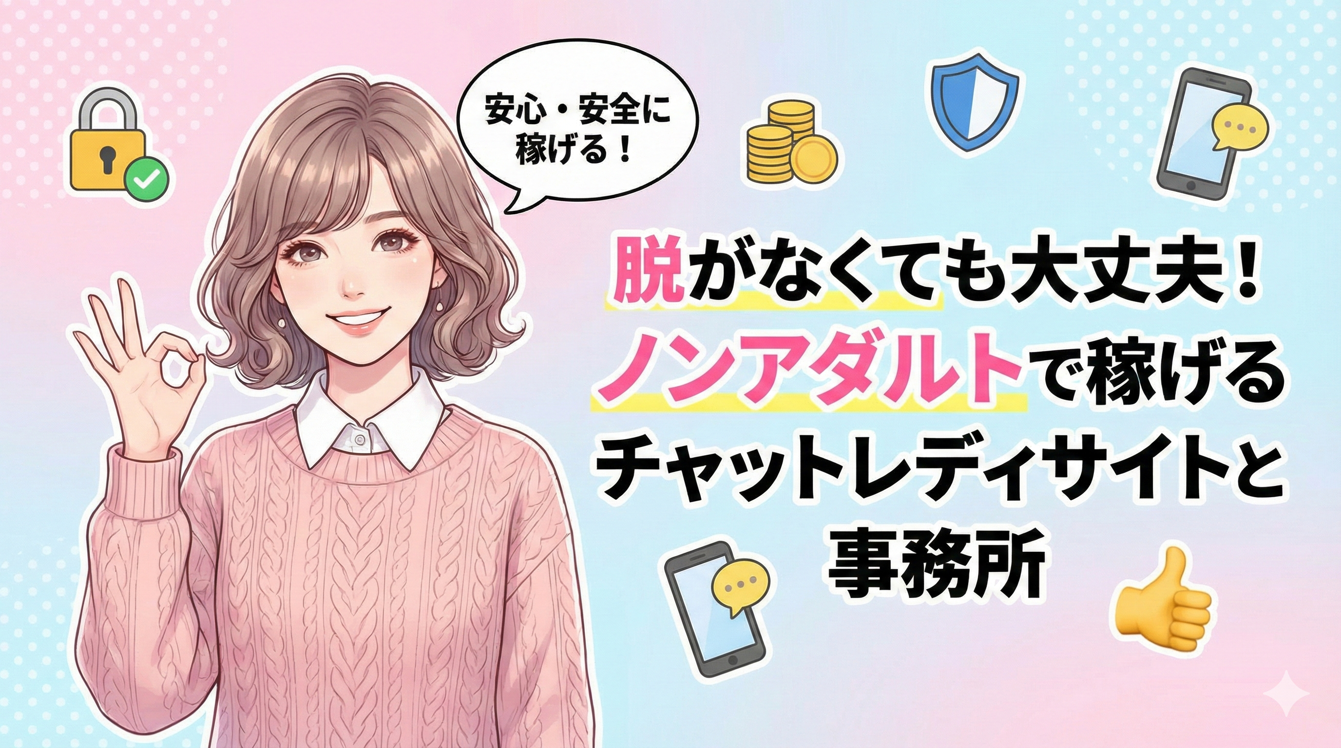 脱がなくても大丈夫。ノンアダルトで稼げるチャットレディサイトと事務所のおすすめを紹介