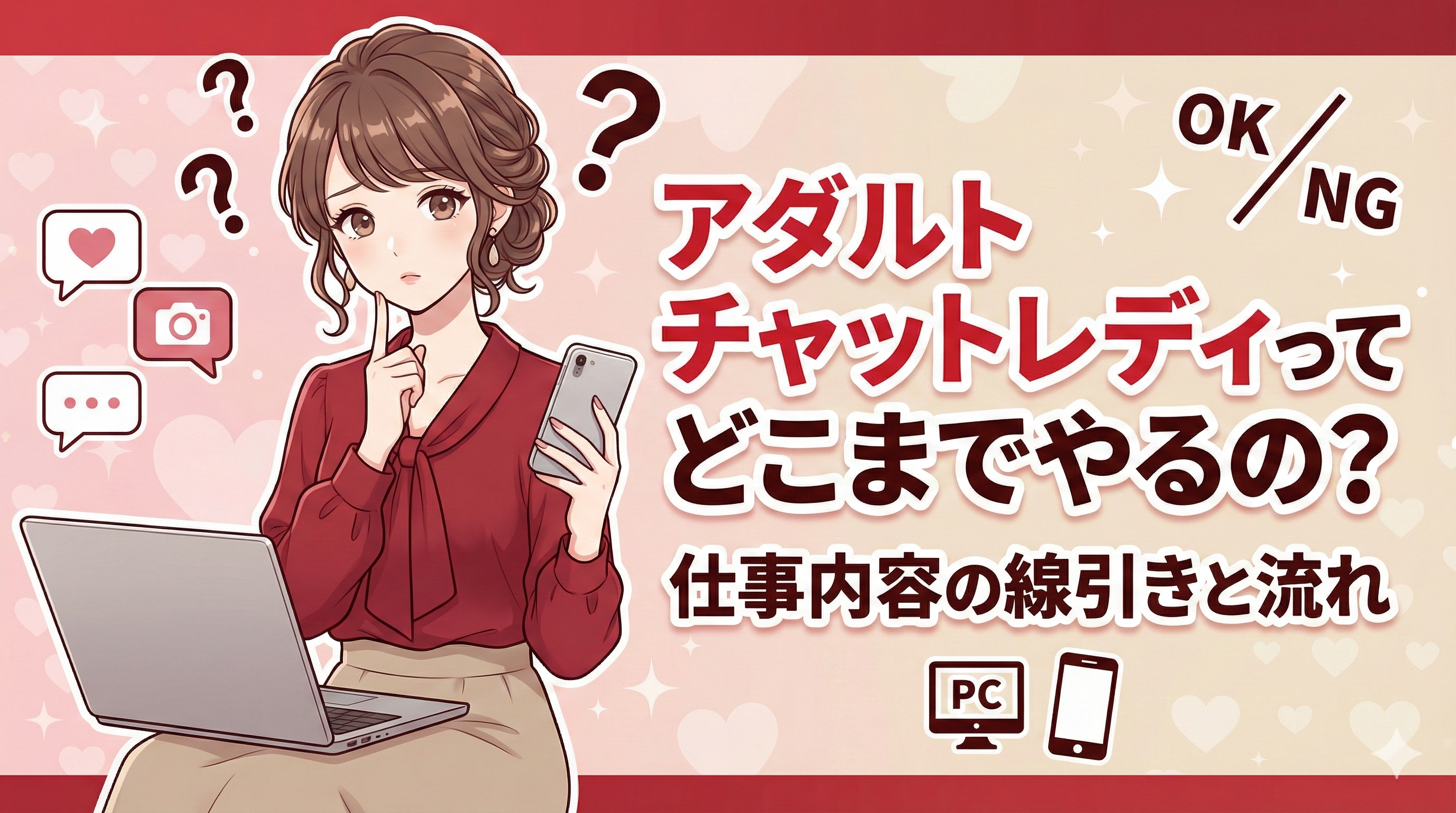 アダルトチャットレディってどこまでやるの？仕事内容の線引きと流れを解説