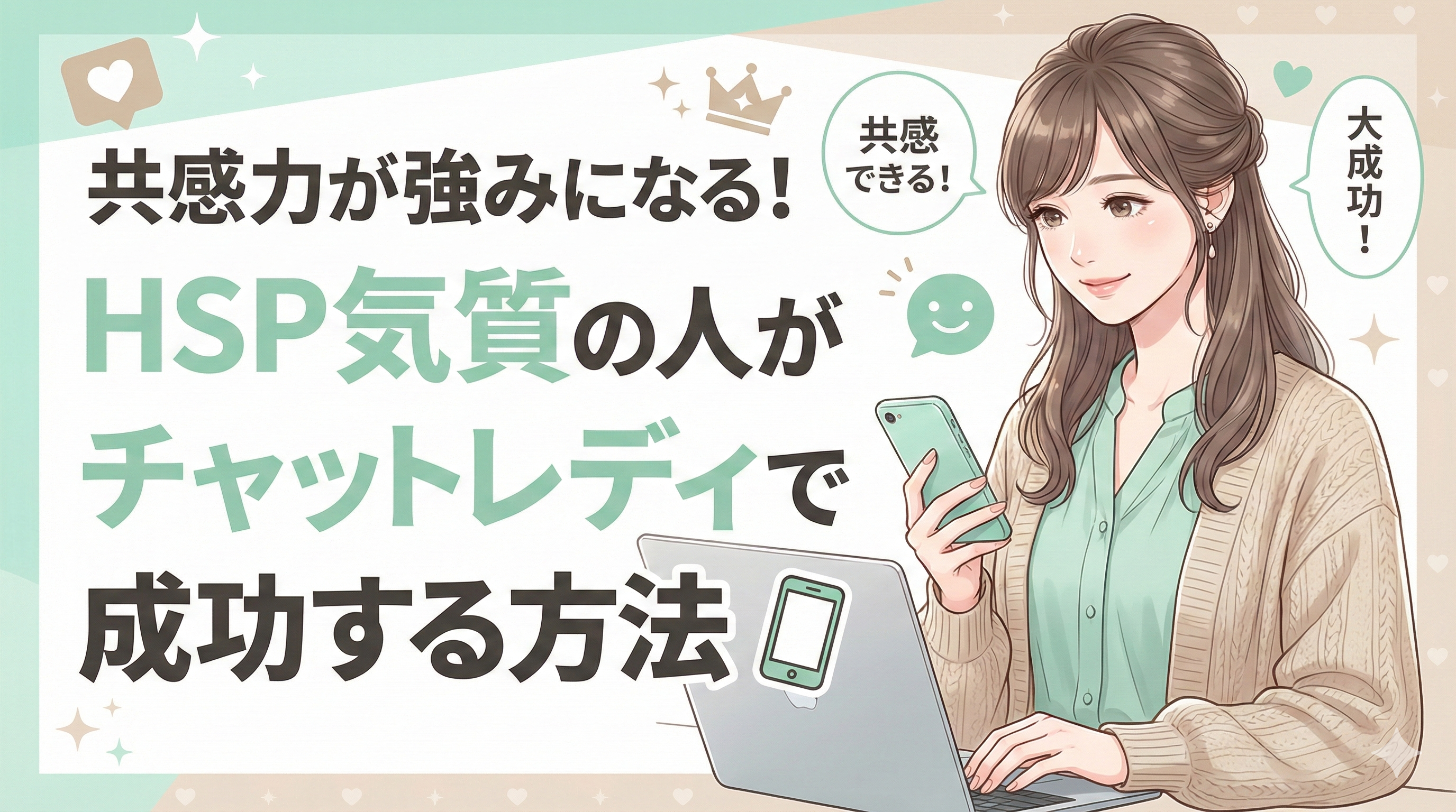 共感力が強みになる！HSP気質の人がチャットレディで成功する方法を紹介