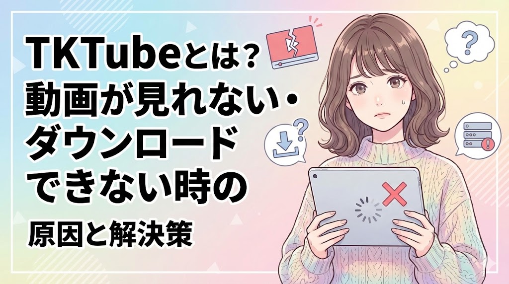 TKTubeとは？動画が見れない・ダウンロードできない時の原因と解決策を解説